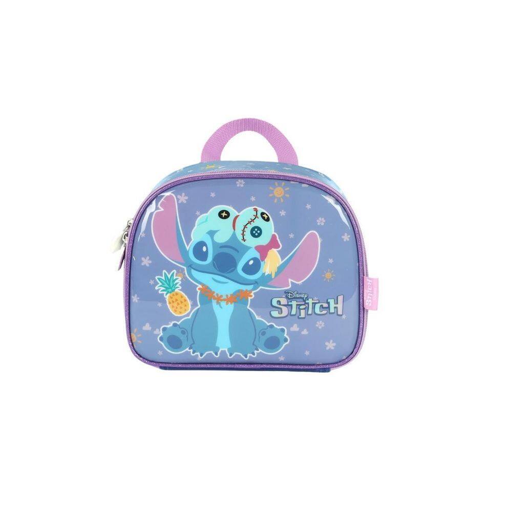 Lancheira Stitch Térmica Infantil Escolar Meninas Violeta
