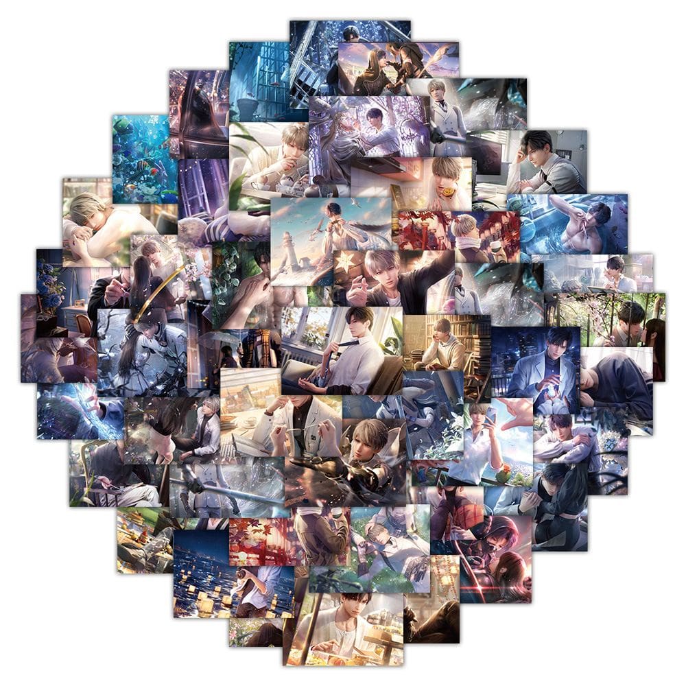 Adesivos de vinil impermeável Loves And Deepspaces 60 unidades/lote