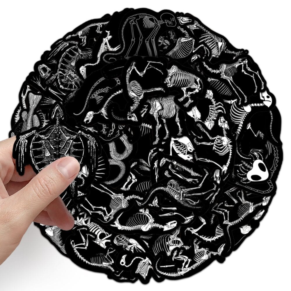 Adesivos Animals Skeletons Vinil Impermeável Anime x50