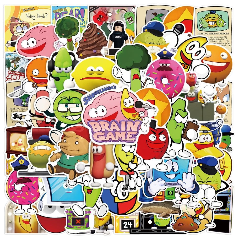 Adesivos Shovelwares Brains Games Robloxs Waterproof 50 unidades