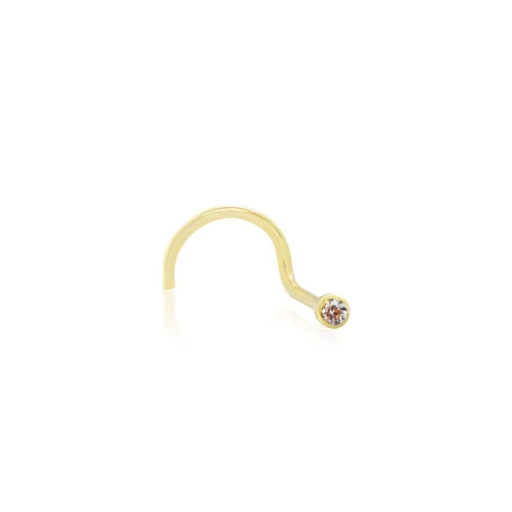 Piercing De Nariz Com Zircônia Em Ouro 18K
