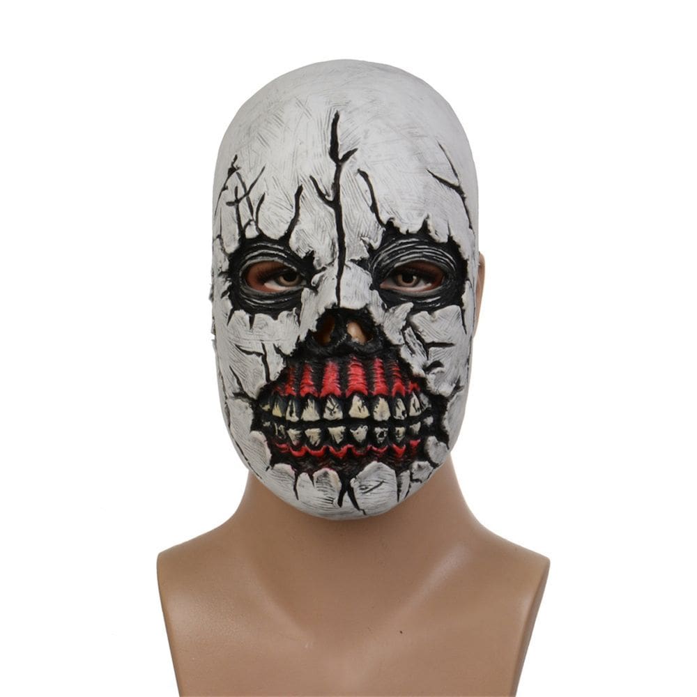 Mask Scary Skeleton Headgear Latex Face Cosplay Traje de Cosplay