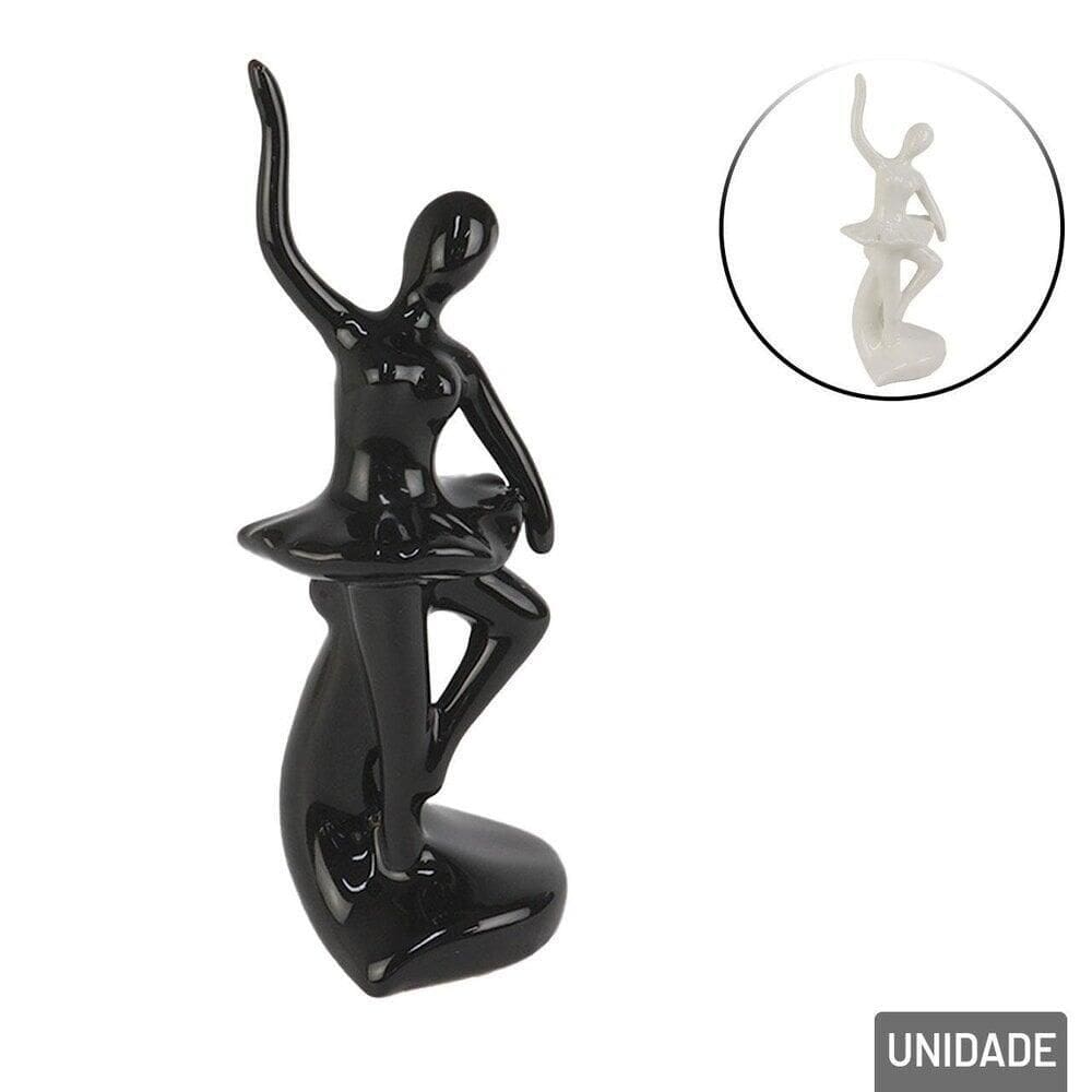 Enfeite de Cerâmica 17,5cm Bailarina Color - Tudo em Caixa