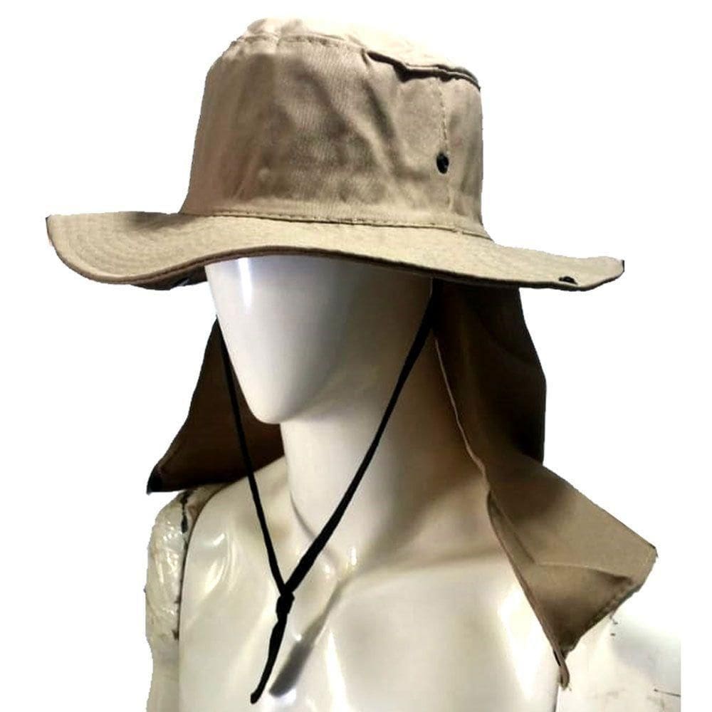 Chapéu Australiano Com Proteção De Nuca Cor Verde-musgo