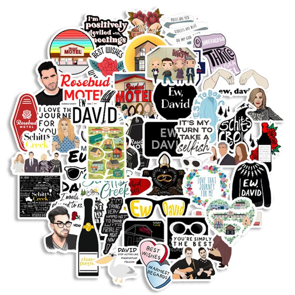 Adesivos Schitts Creeks, vinil impermeável, anime, 50 unidades/lote