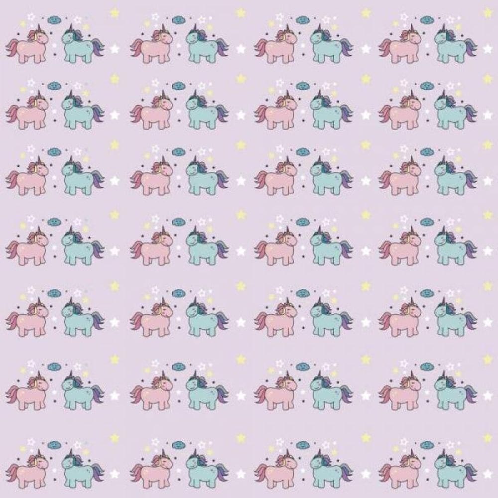 Papel De Parede Infantil Casal Unicórnio