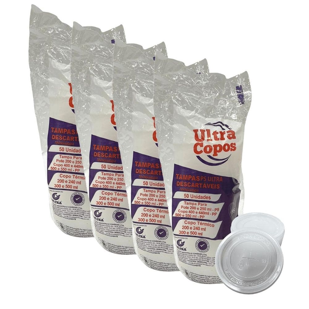 Tampa Copo 400Ml 500Ml Copo Isopor 240 300Ml C/Furo C/200