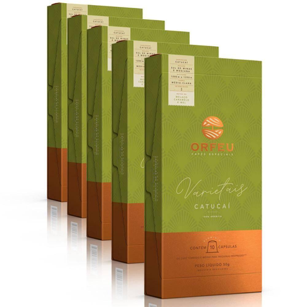 50 Cápsulas Café Orfeu Nespresso Café Catuaí Amarelo