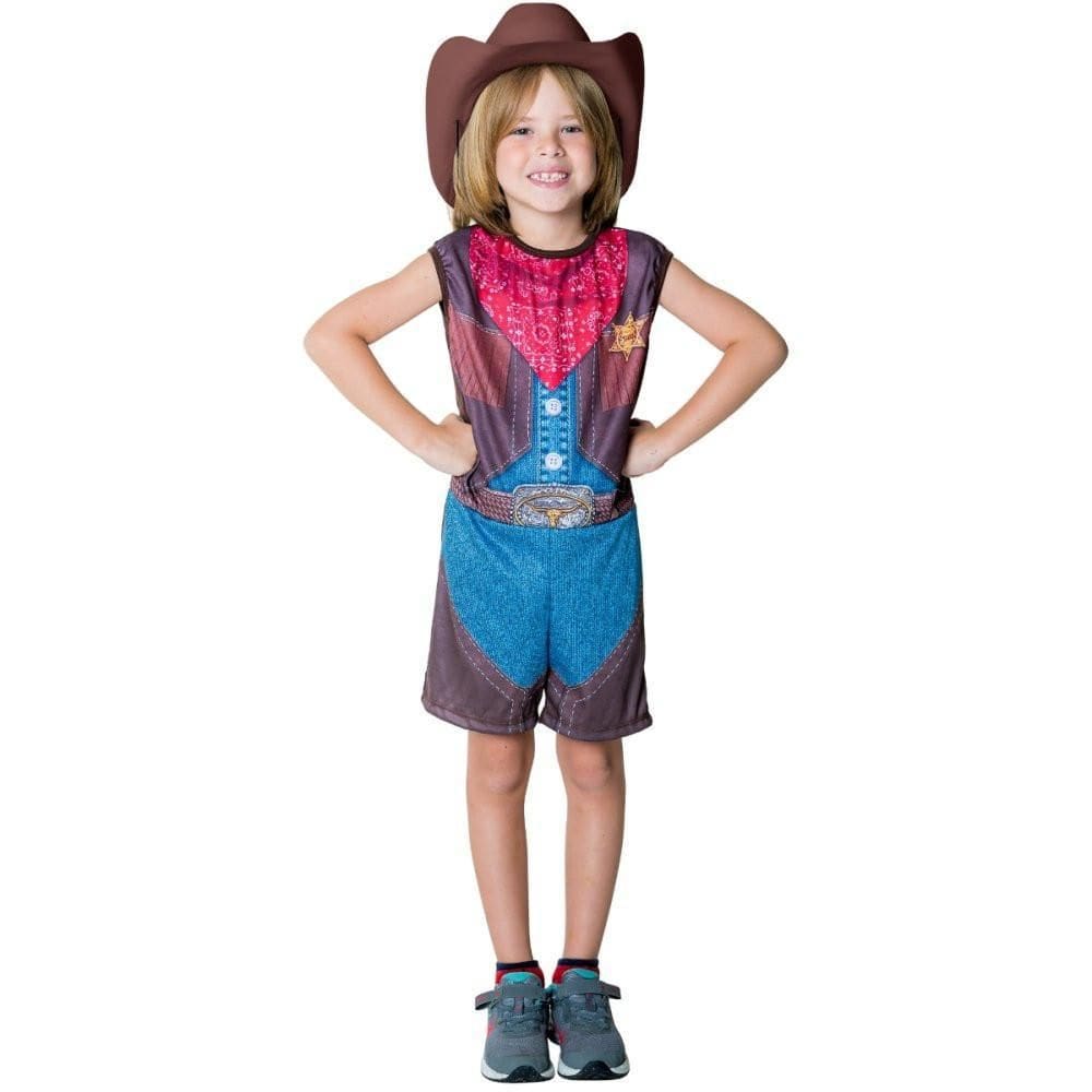 Kit Infantil Fantasia Cowboy Com Chapéu - Gg