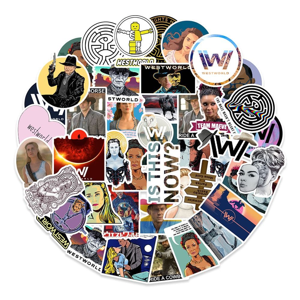 Adesivos de vinil impermeável Westworlds Anime 50 unidades/lote