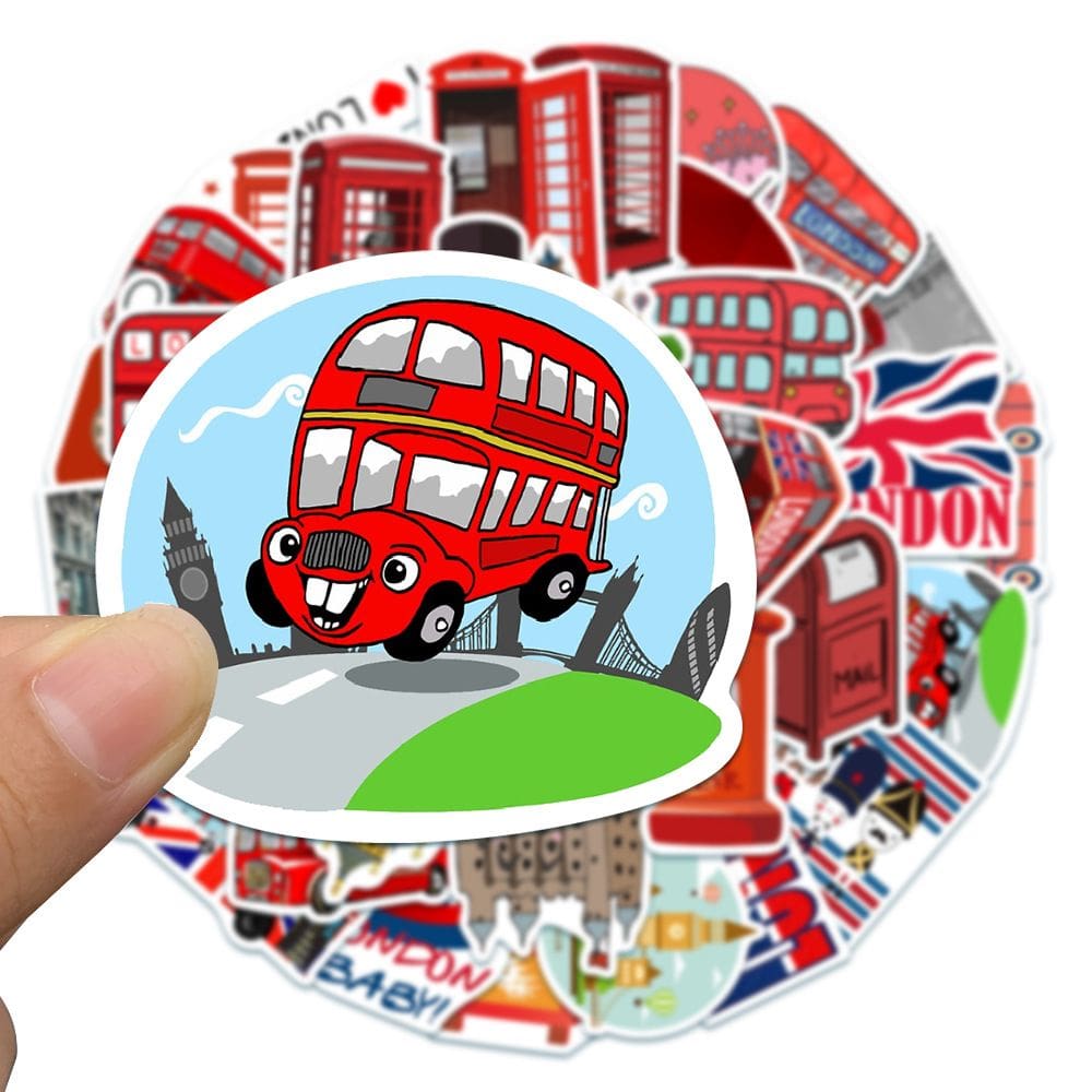 Adesivos, cabines telefônicas London Red Bus, 50 unidades à prova d`água