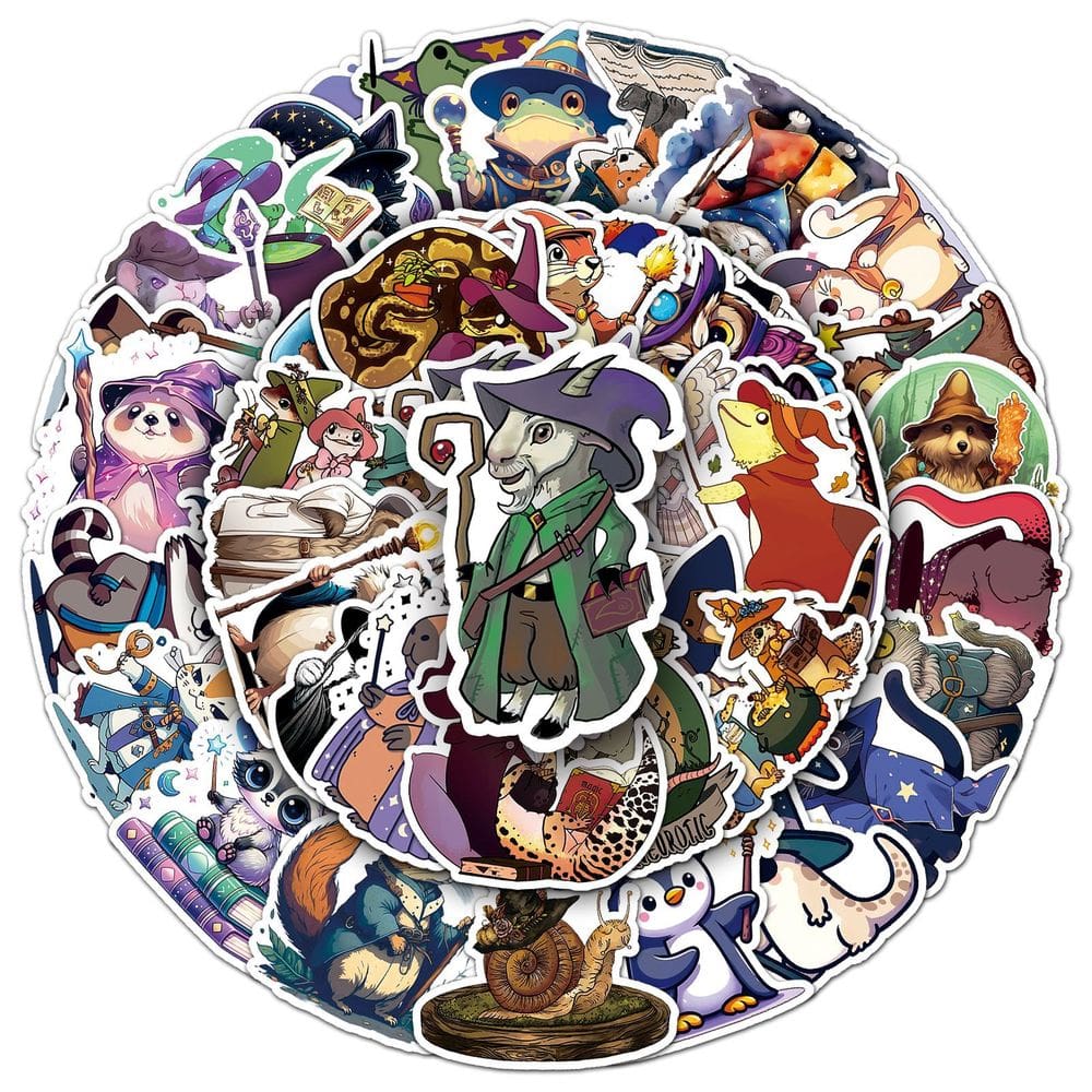 Adesivos Witchers, vinil impermeável, anime, 50 unidades/lote