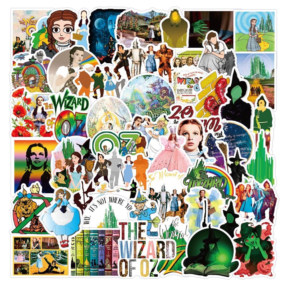 Adesivos de vinil impermeável Wizards of OZ, anime, 50 unidades