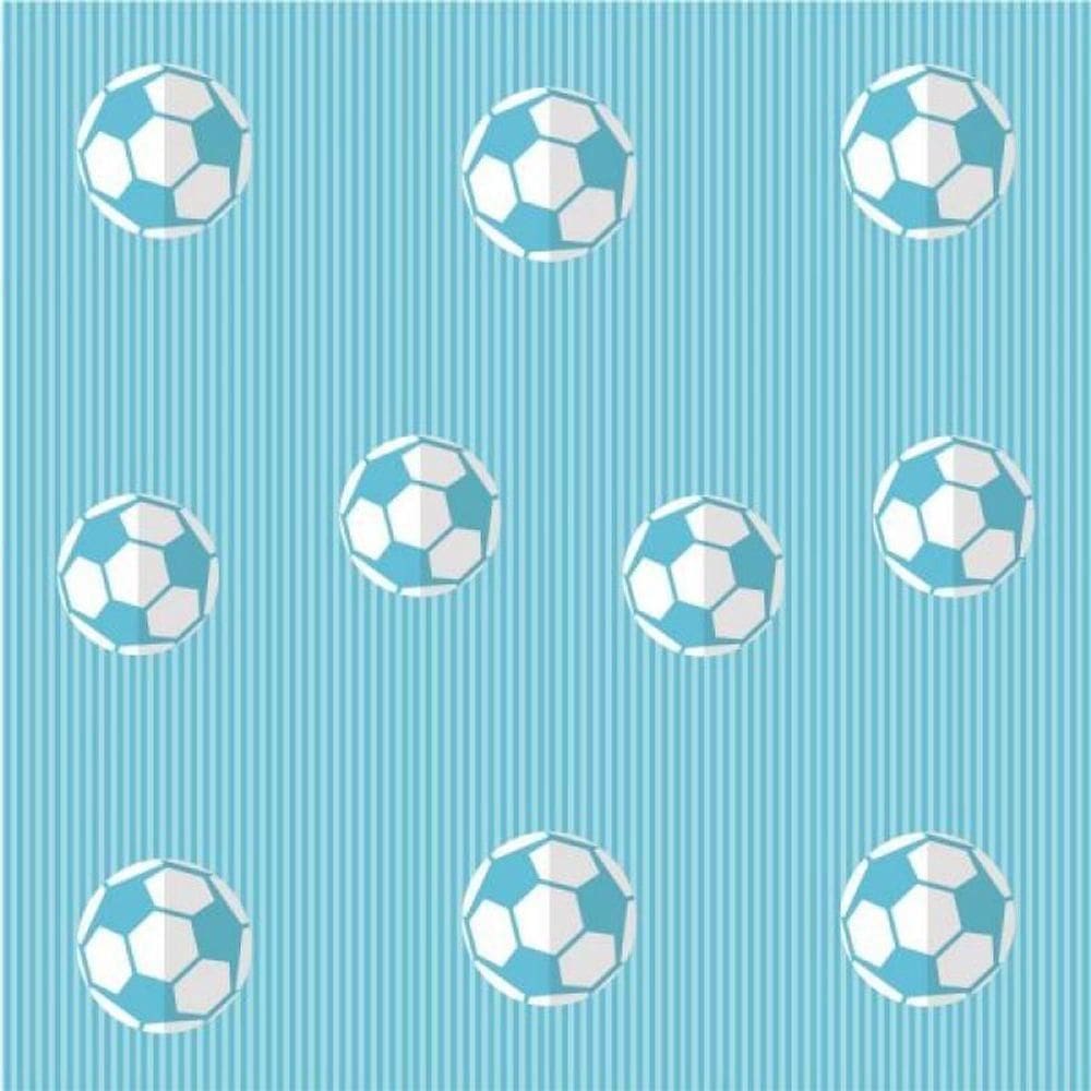 Papel De Parede Infantil Futebol Azul
