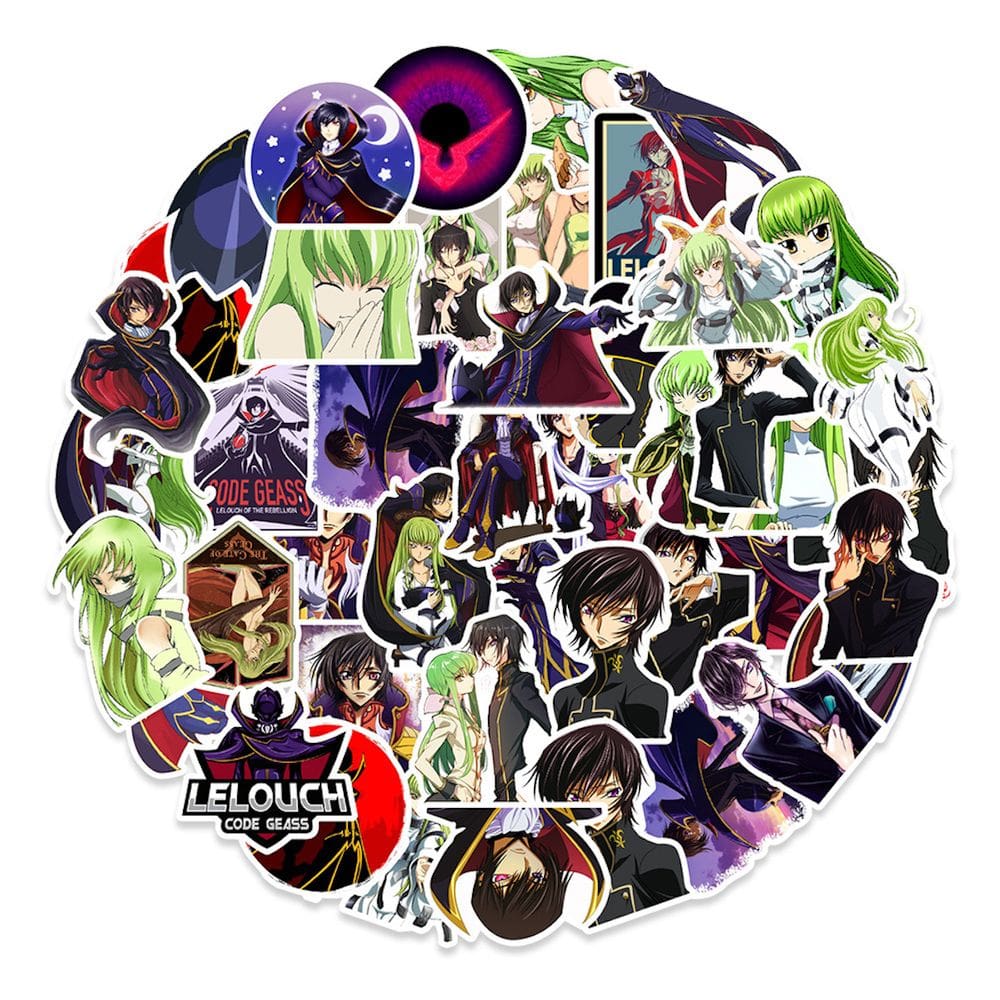 Adesivo Code Geass Anime Cartoon Vinil PVC impermeável (50 unidades)