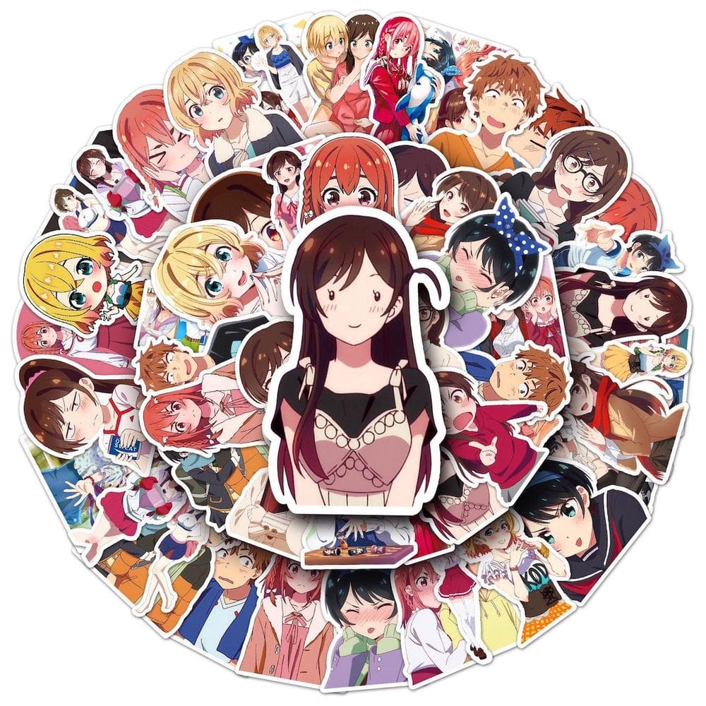 Adesivos Rental Girlfriend Anime 50 peças de PVC impermeável