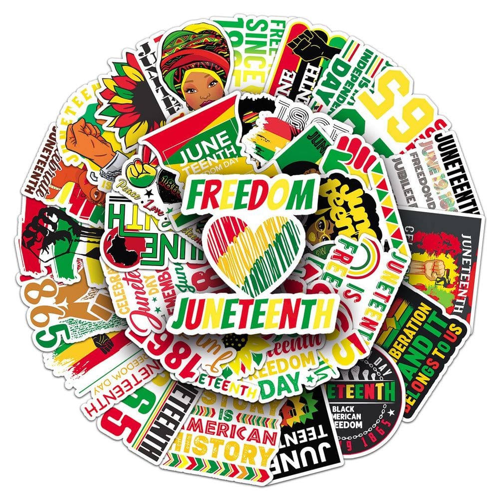 Pacote de adesivos Black Liberation Day Anime, 50 unidades à prova d`água