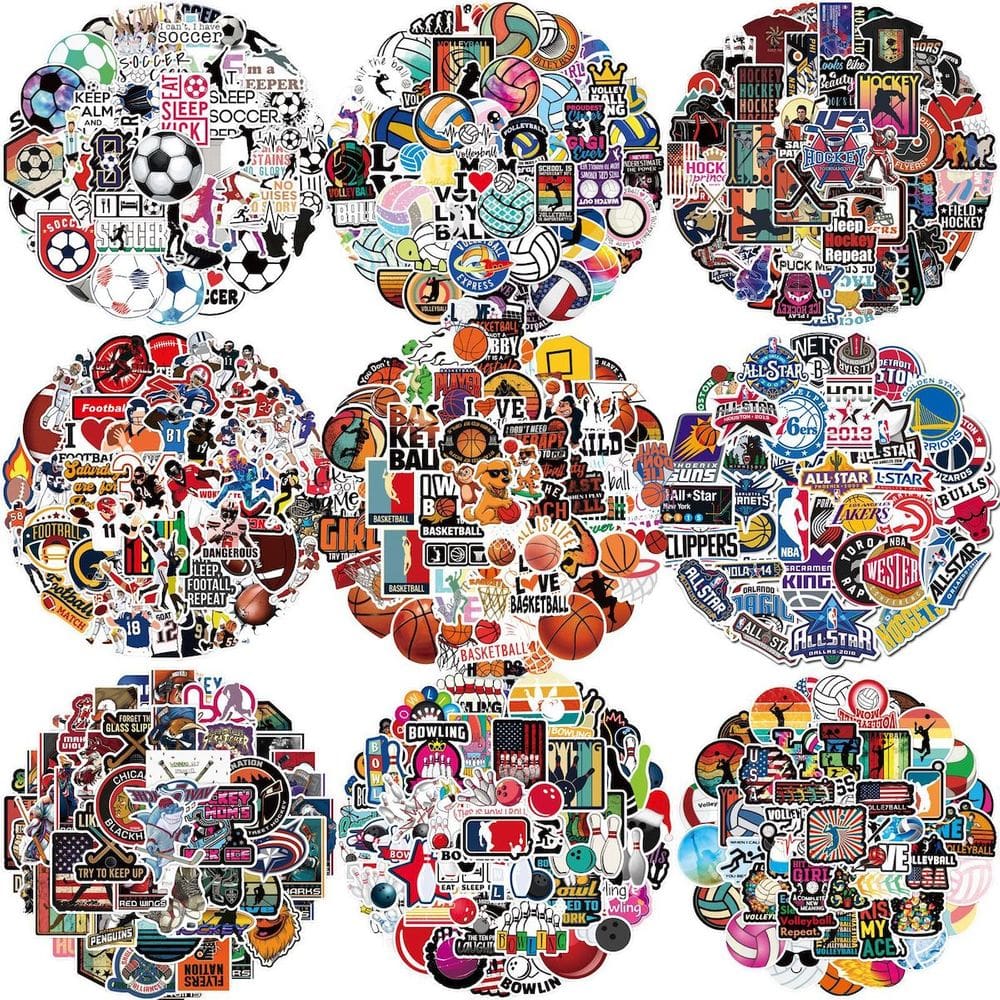 Adesivos: 450 peças, anime de basquete Mixed Ball Star Football