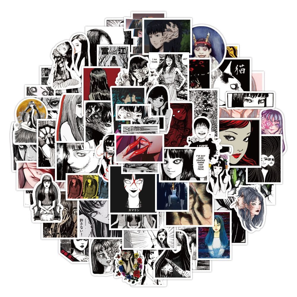 Pacote de adesivos Tomies Anime Waterproof Vinyl 60 unidades