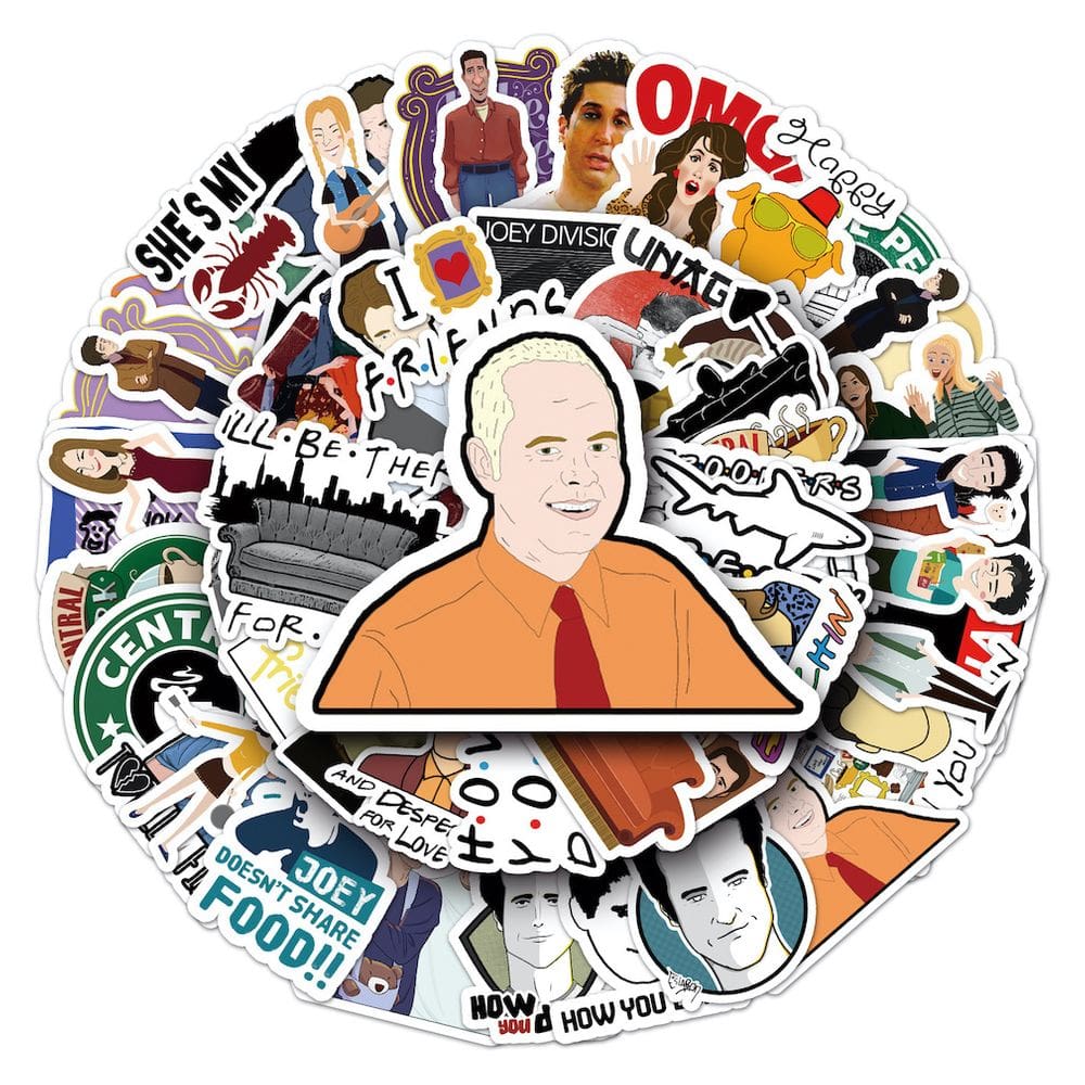 Pacote de adesivos Friends Anime 55 peças de adesivos decorativos de desenhos animados