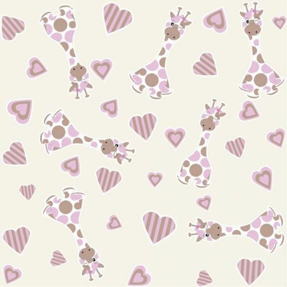 Papel De Parede Infantil Girafa Menina
