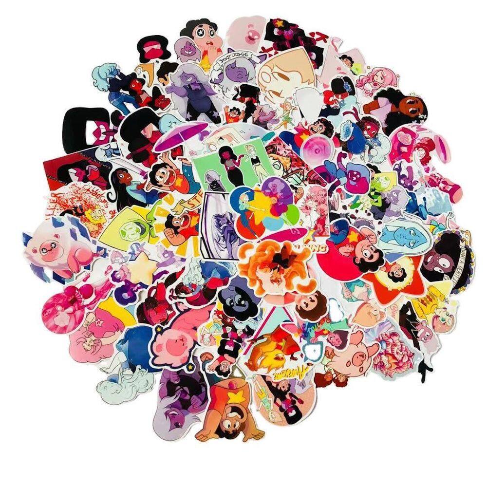 Pacote de adesivos Stevens Universes Anime Waterproof Vinil 63 unidades
