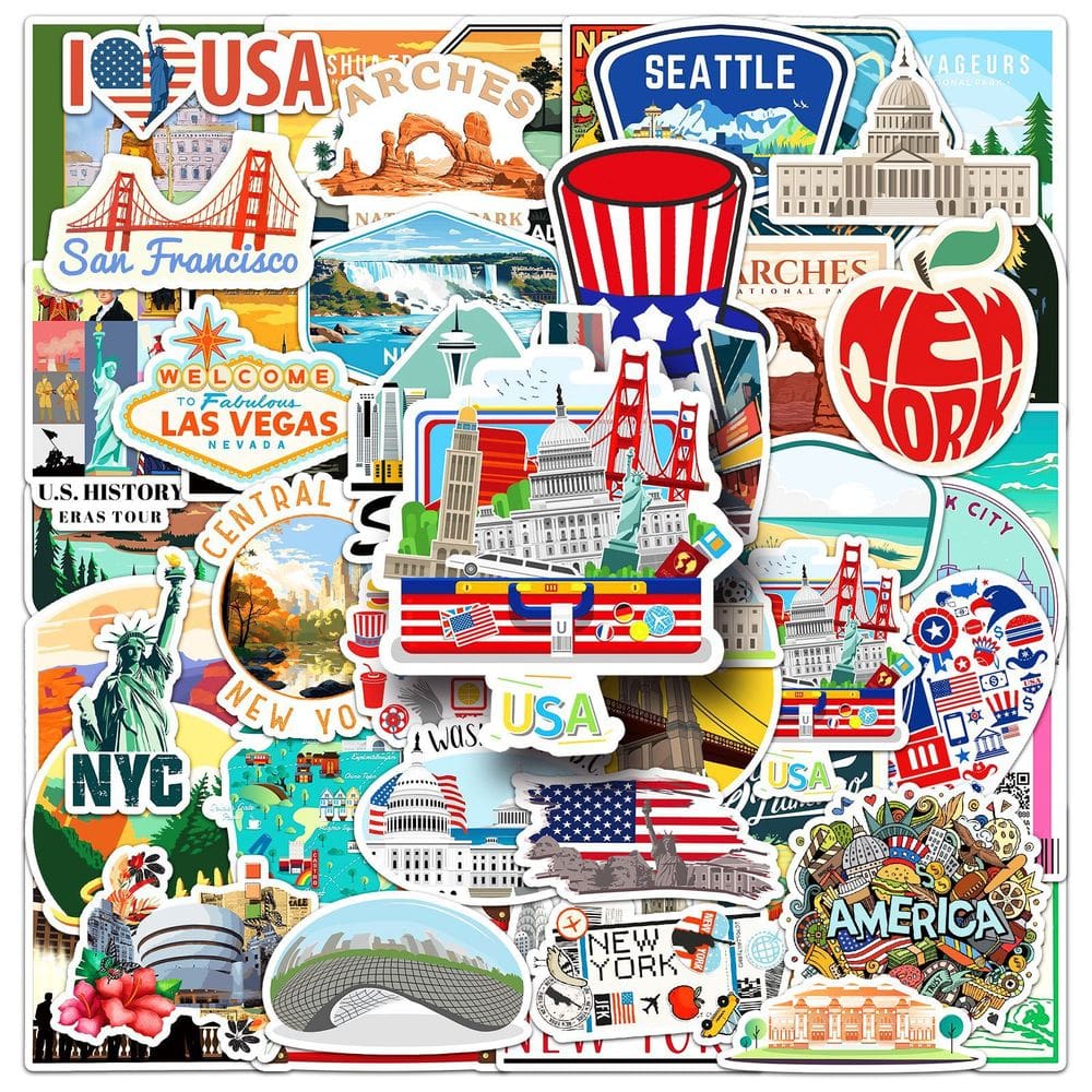 Adesivos Americans Outdoors Travels Scenerys 50 unidades/lote