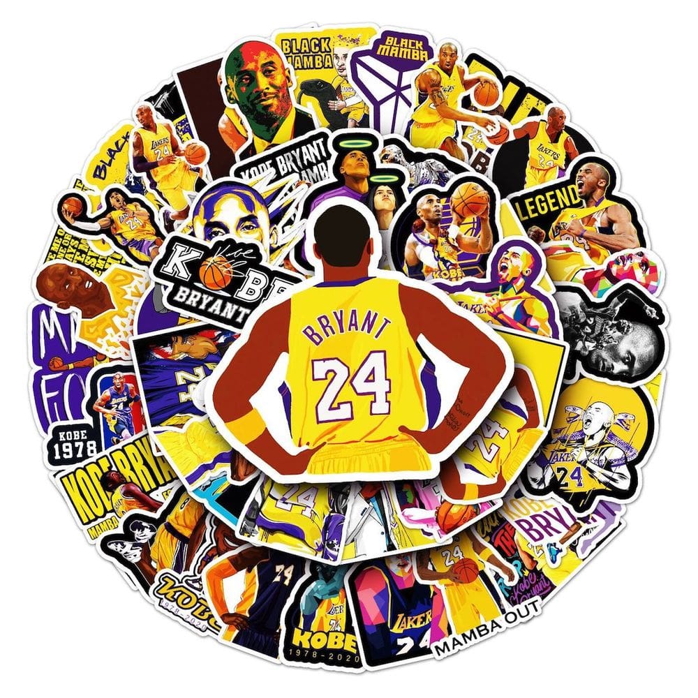Adesivos Kobes Bryants Anime Cartoon 51 peças de PVC impermeável