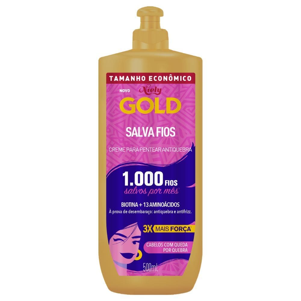 Creme para Pentear Niely Gold Antiquebra Salva Fios 500ml