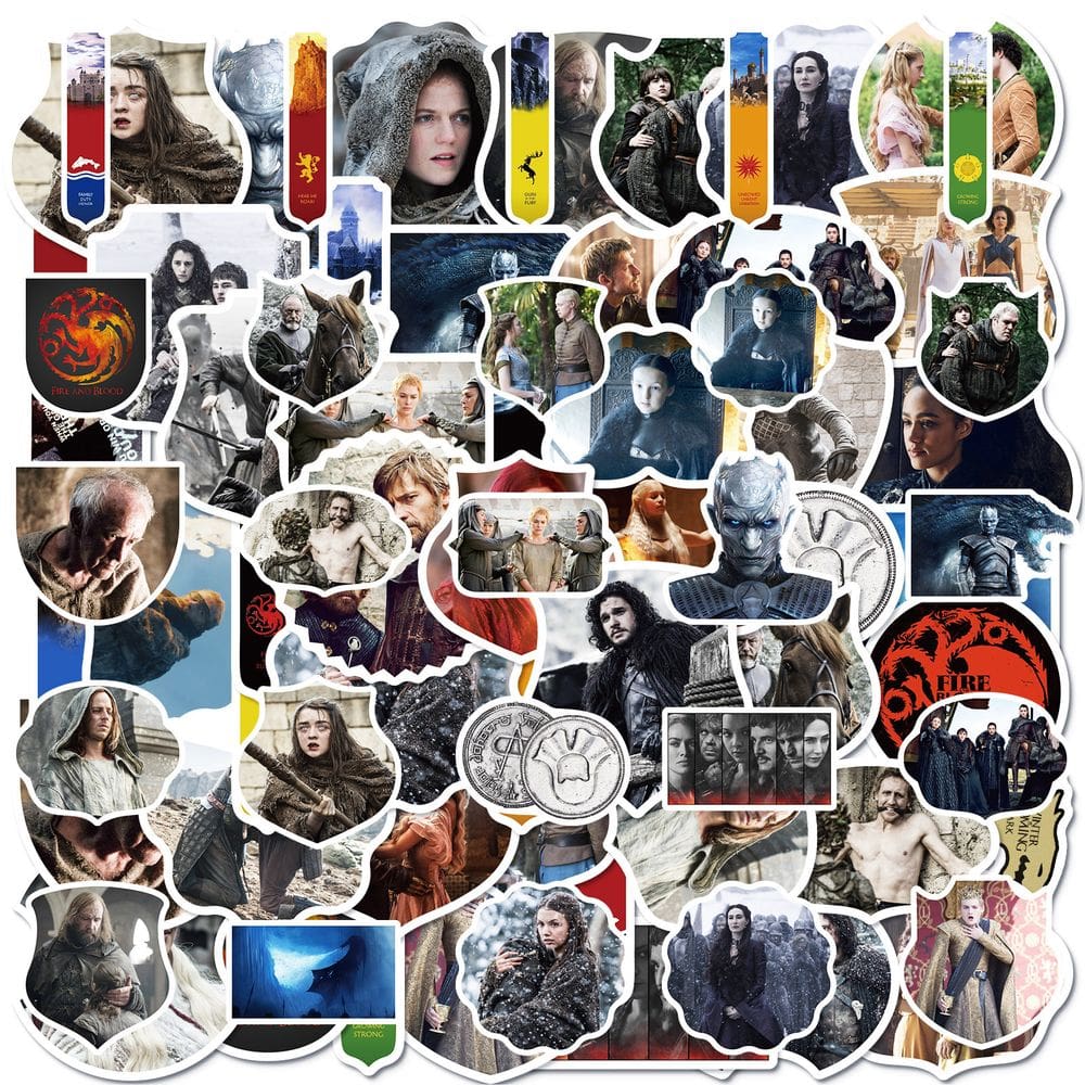 Adesivos de anime em vinil impermeável Games of Thrones (50 unidades)