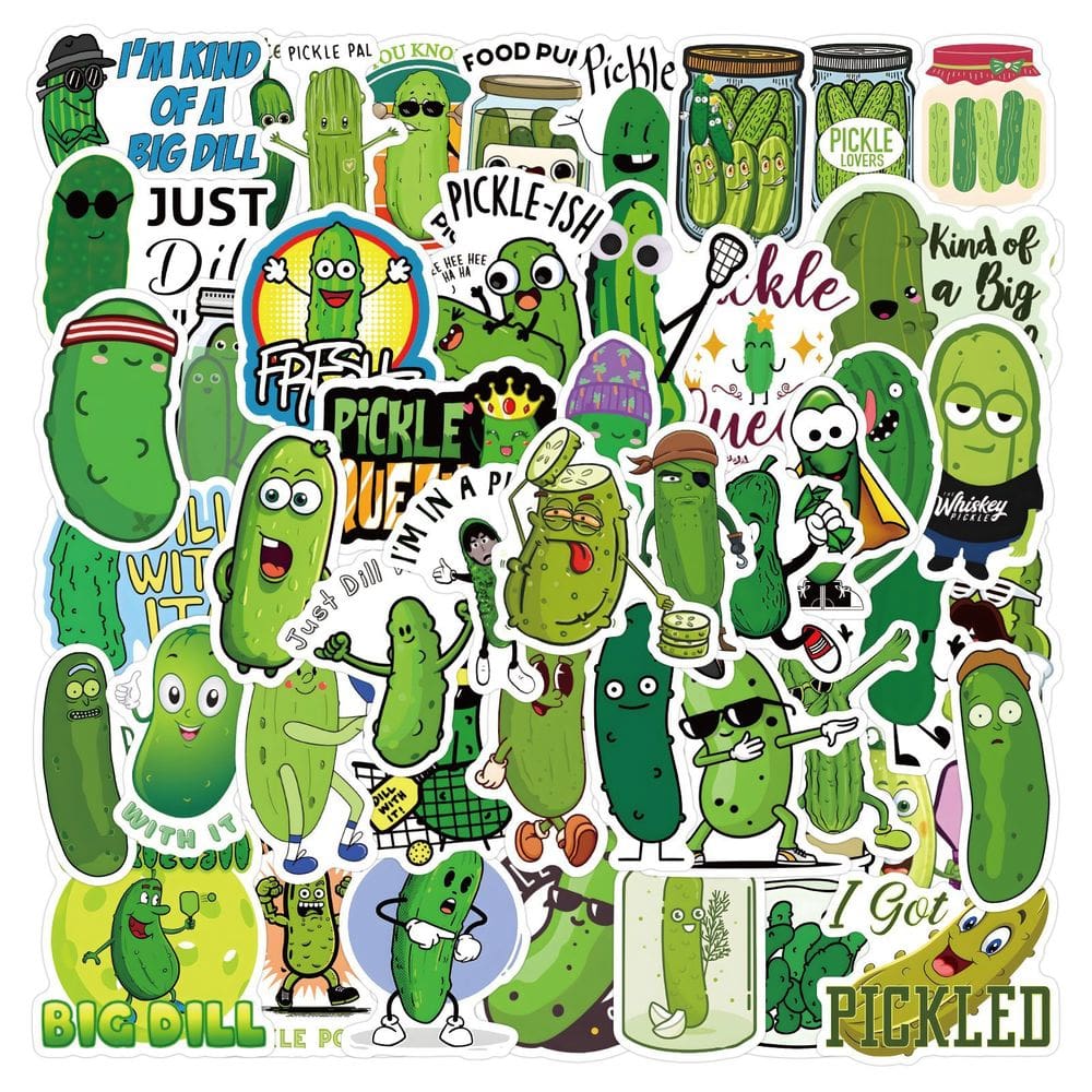 Pacote de adesivos Pickles Anime Waterproof Vinyl 60 unidades
