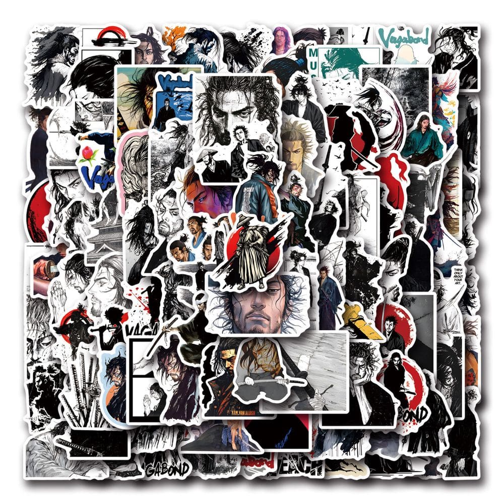 Adesivos Vagabonds, vinil impermeável, anime, 110 unidades para laptop