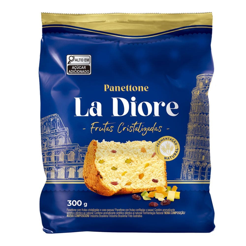 Panettone La Diore Frutas Cristalizadas 300g