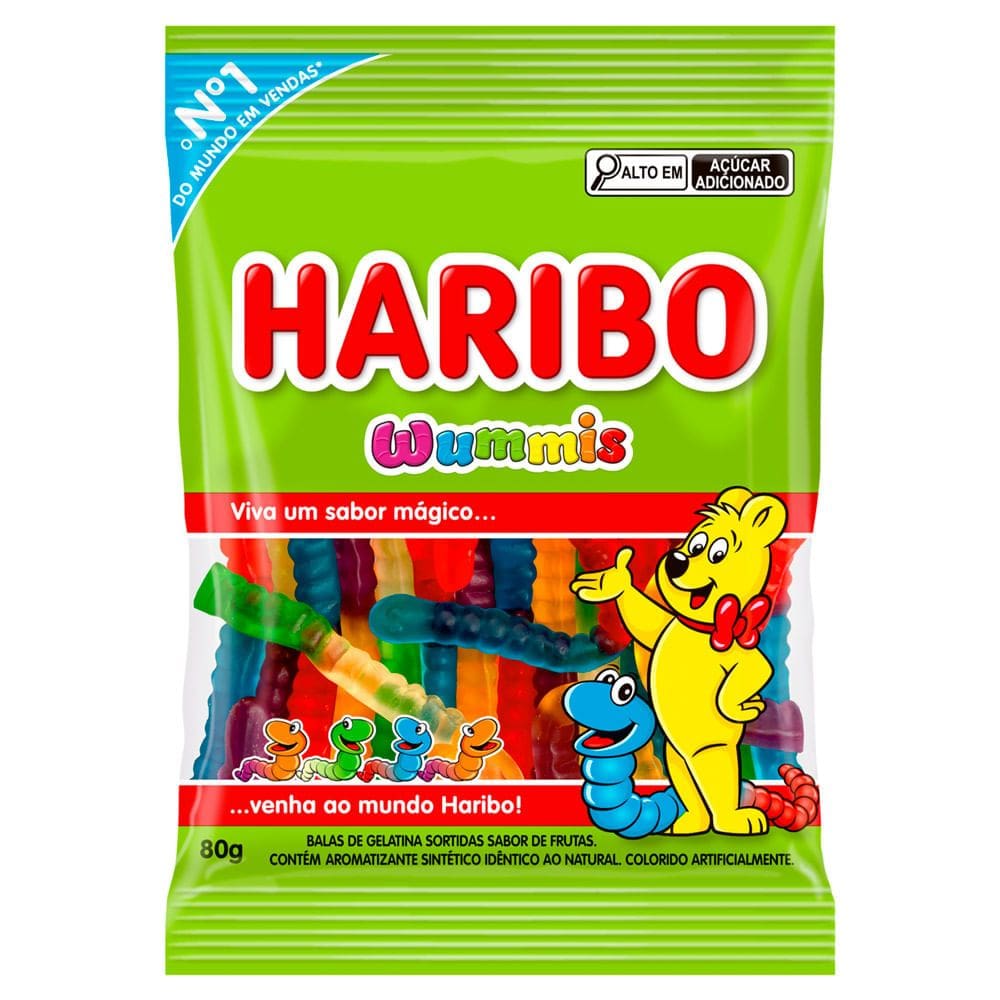 Balas de Gelatina Haribo Wummis 80g