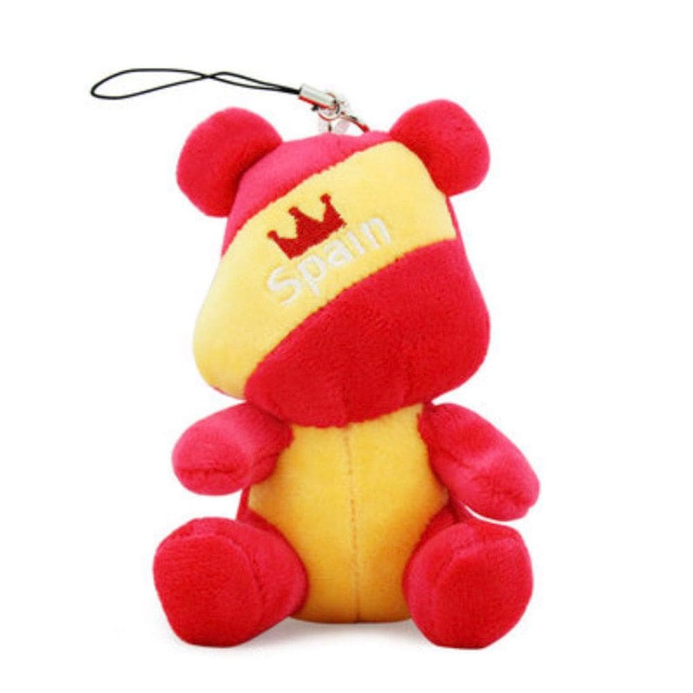 Chaveiro pendurado, pingente esportivo, comemorativo da Espanha, bandeira, urso
