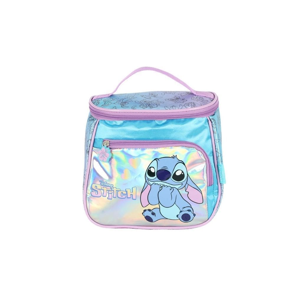Lancheira Térmica Stitch Meninas Escolar Passeio Kids Azul