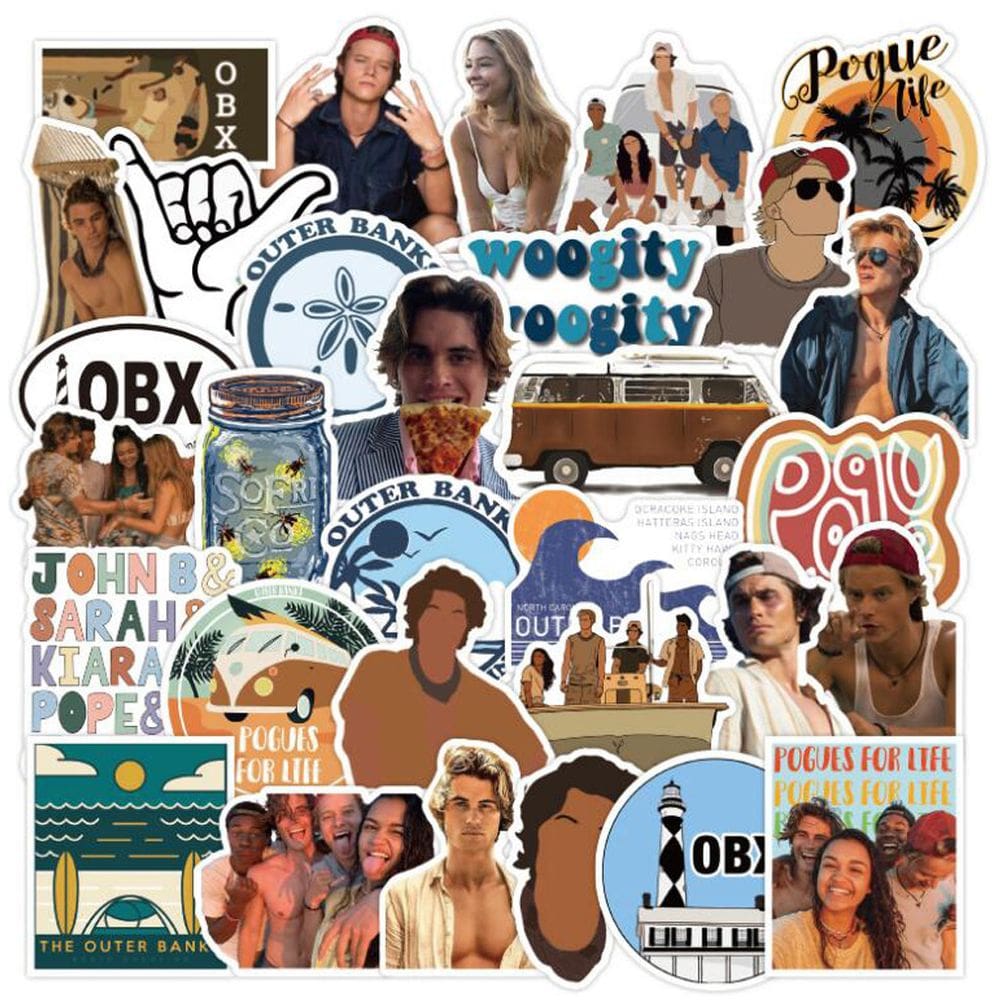 Adesivos Uncharteds Anime em vinil impermeável, 50 unidades/pacote