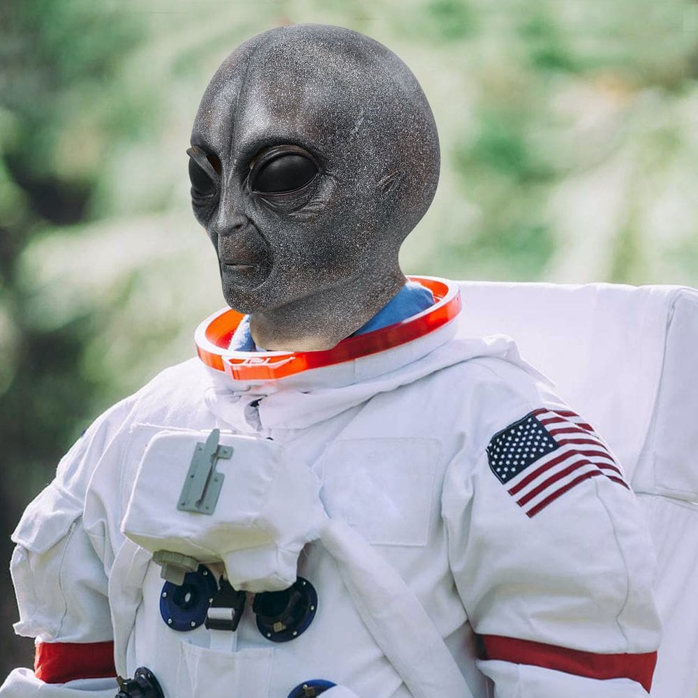 Máscara Valkyrie Platinum Son Latex Hood Eldens Alien Helmet