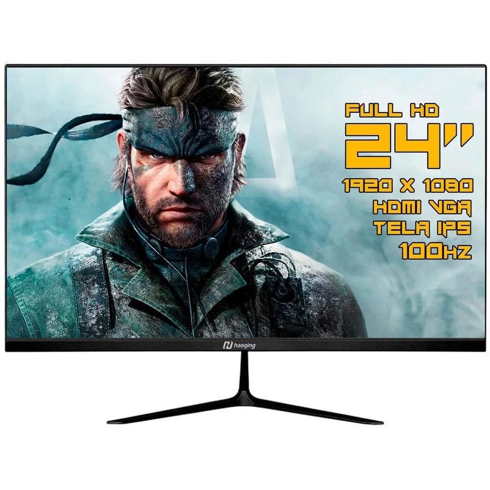 Monitor Led 24 Ips Haoqing Hq24 Hdmi 100 Hz Preto