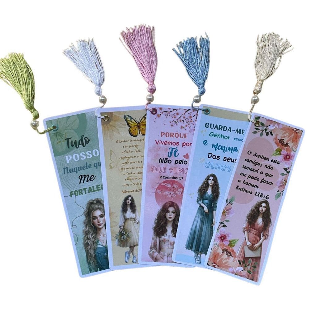 Kit 5 Marcador Paginas Grande Personalizado Bíblia Coleção