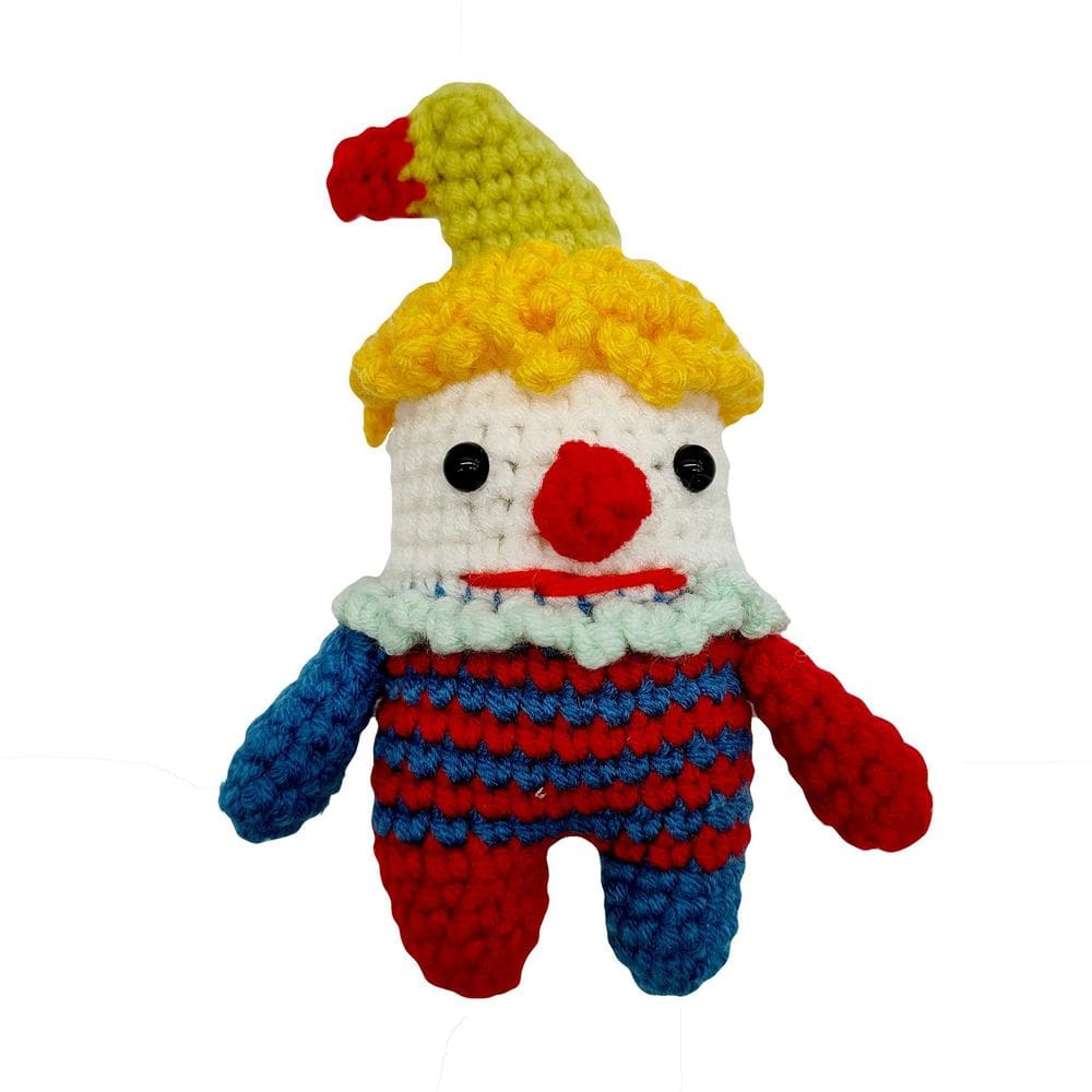 Boneca de brinquedo de pelúcia, palhaço de tricô de Natal, 13 cm