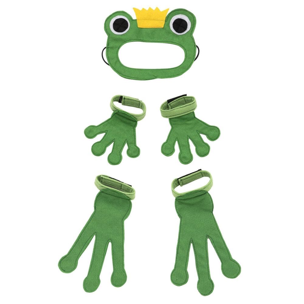 Kit Fantasia Infantil Sapo Máscara Pés E Mãos