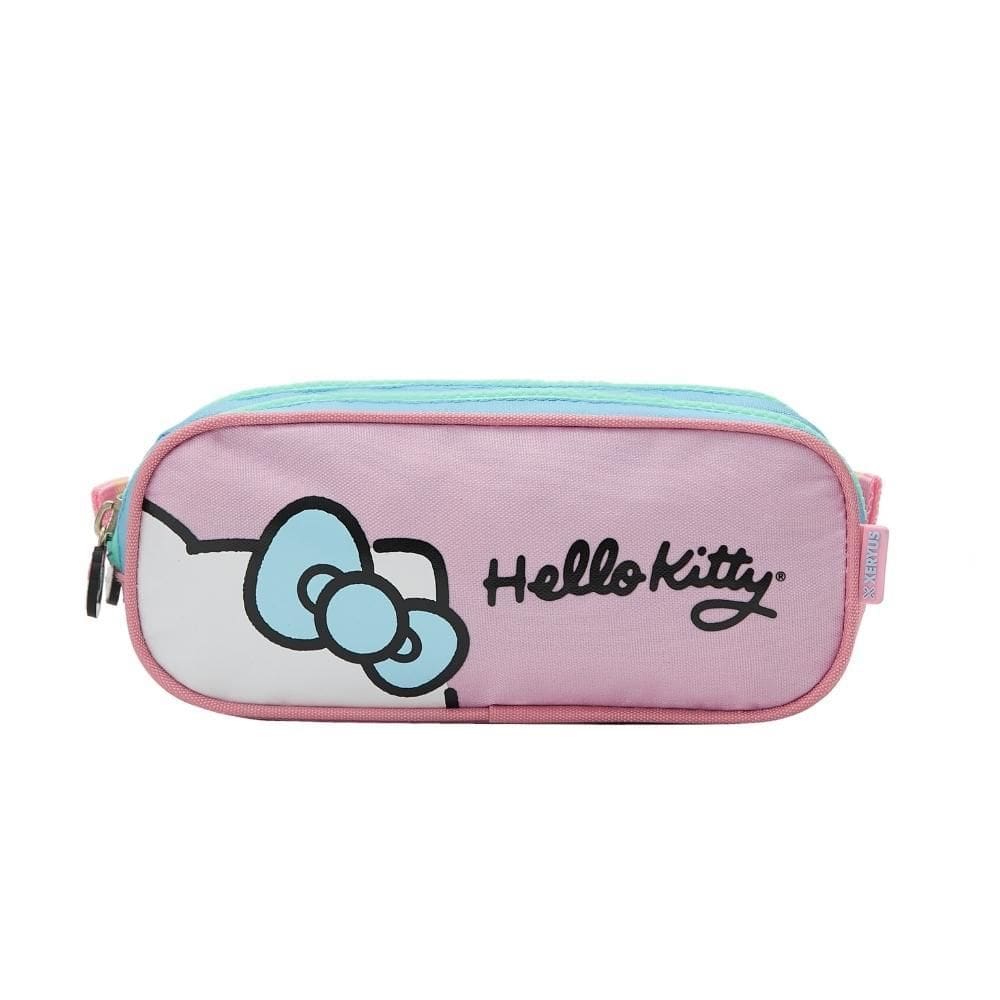 Estojo Escolar Juvenil Hello Kitty Duplo
