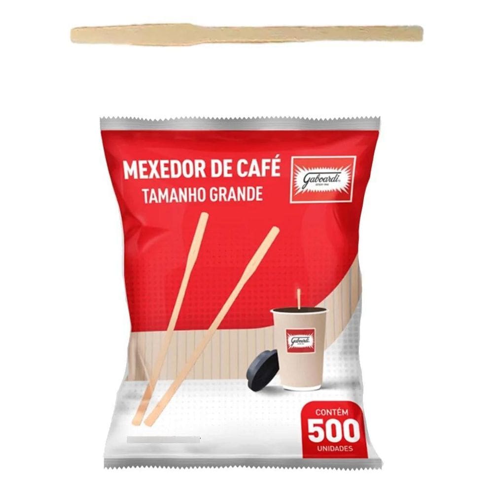 2X Mexedor / Palheta De Madeira Para Café 15Cm Pacote 500 Un