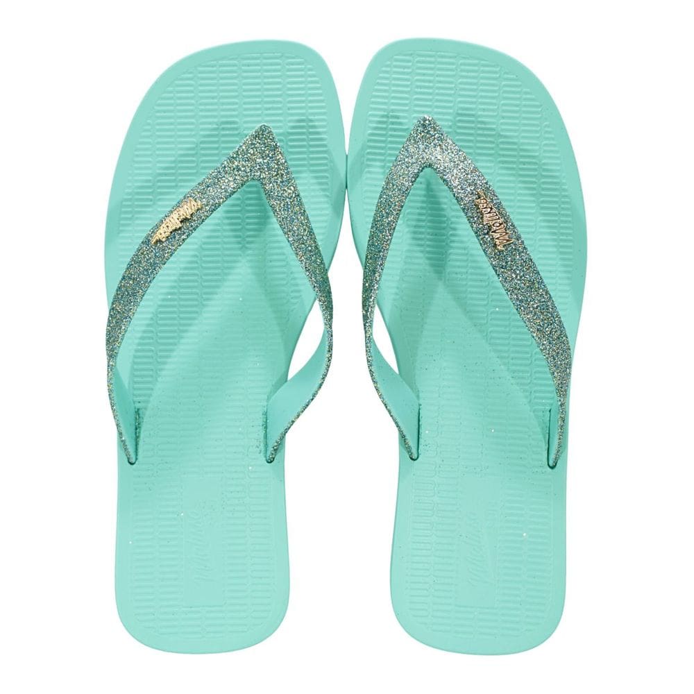 Chinelo Melissa Sun Long Beach II Verde/Verde Glitter