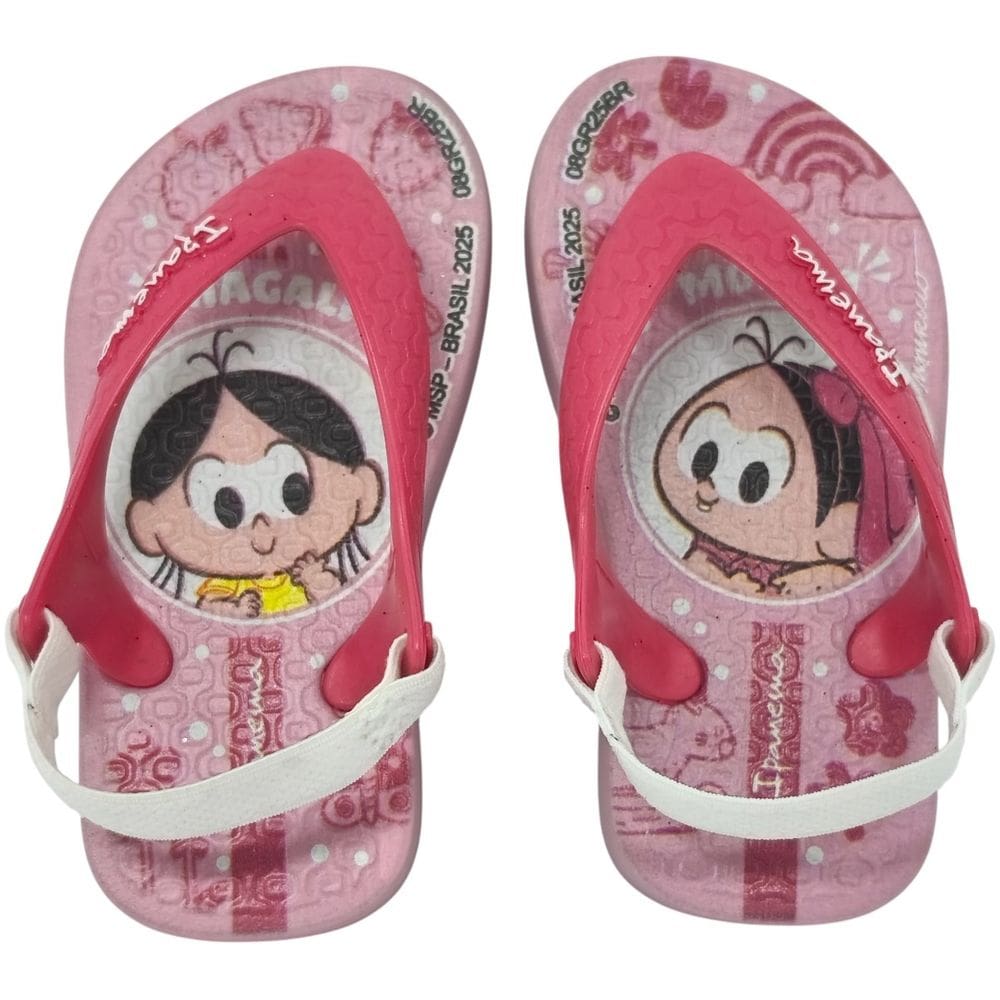 Chinelo Dedo Infantil Baby Menina Borracha Turma Da Monica 26791