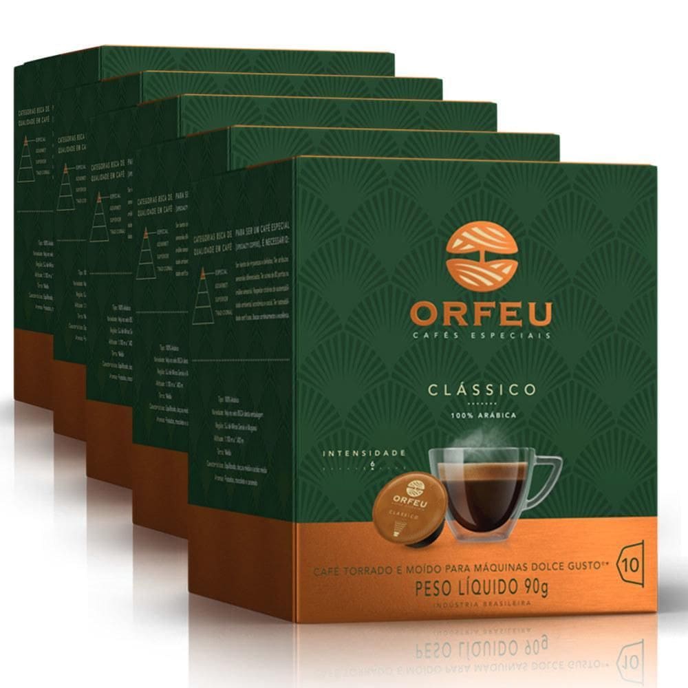 50 Cápsulas Dolce Gusto Café Premium Orfeu Clássico
