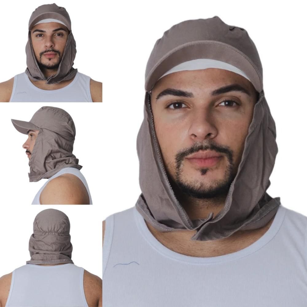 Touca de Soldador Brim Árabe Com Aba Proteção Solar Maicol