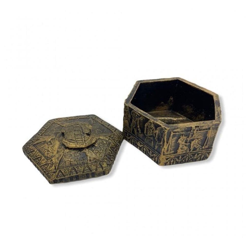 Porta Joias Egípcio Dourado Em Resina - Escolha O Modelo