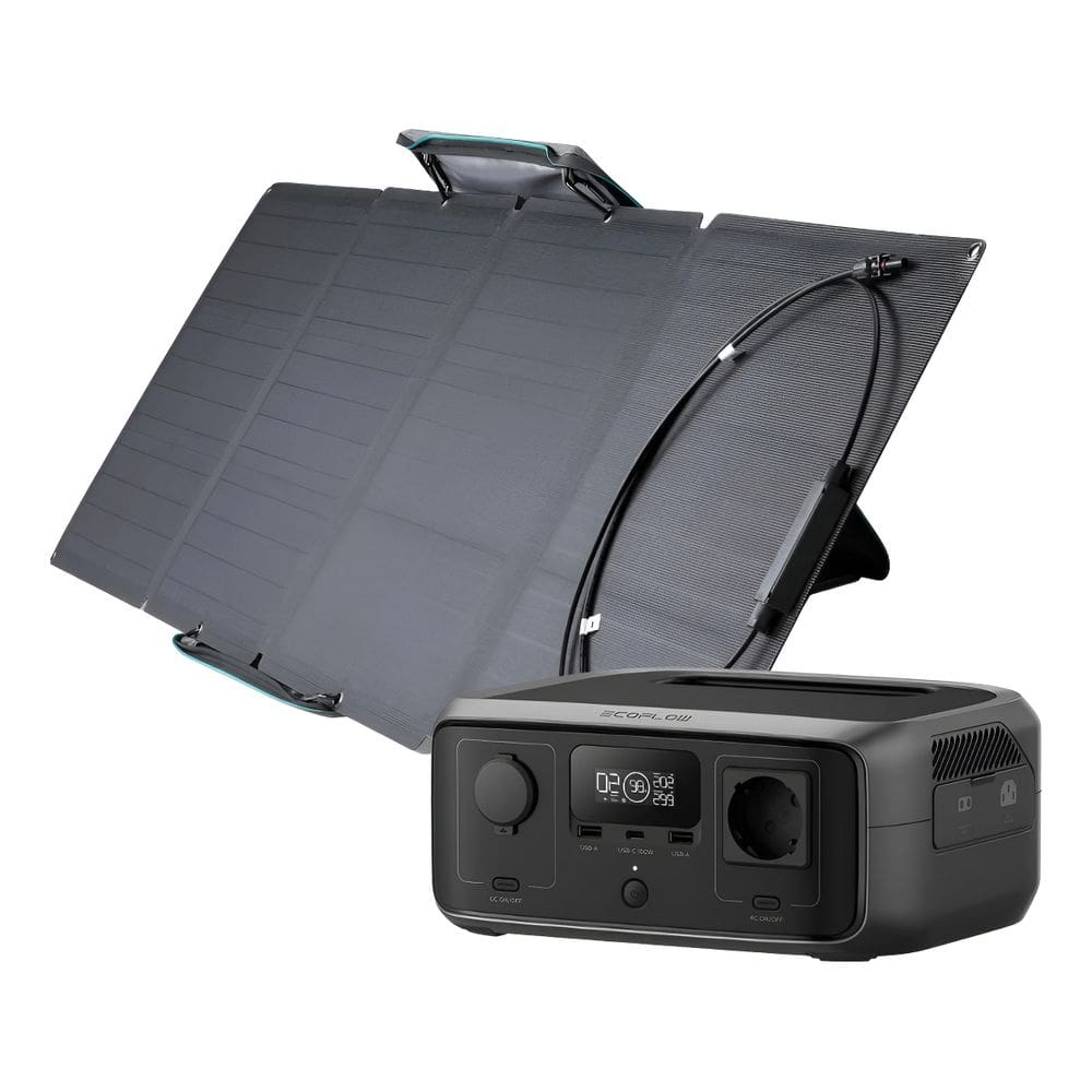 Kit Gerador Solar Ecoflow River 3 220v 256wh + Painel 110w